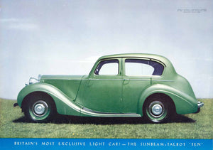 1939 Ad Britain Sunbeam-Talbot Green Blue Car Automobile Vehicle Grass Sky YHL1 - Period Paper
