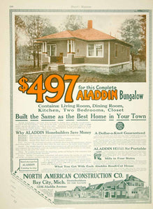 1916 Ad Aladdin Bungalow Home House North American Construction YHM2
