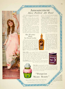 1916 Ad Hair Massage Night Cream Health Beauty Woman Decorative Border YHM2