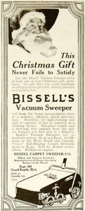 1916 Ad Bissell Vacuum Sweeper Carpet Company Santa Claus Wheel Machinery YHM2