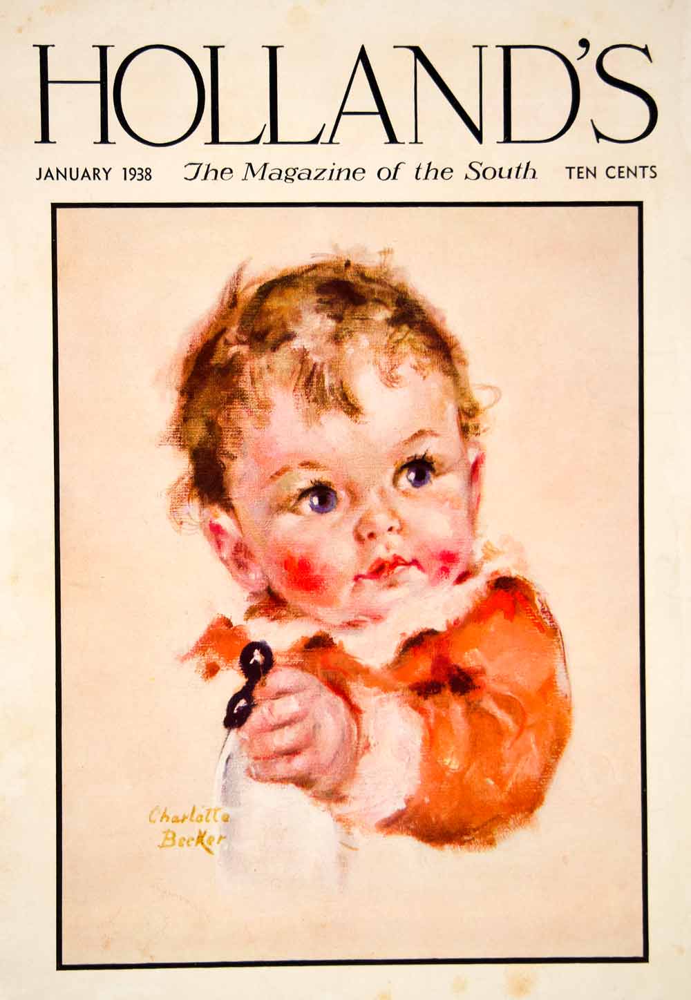 1938 Cover Charlotte Becker Hollands Baby New Year Infant Brave New World YHM3