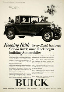 1928 Ad Buick Country Club Coupe General Motor Flint MI Automobile Car YHM3
