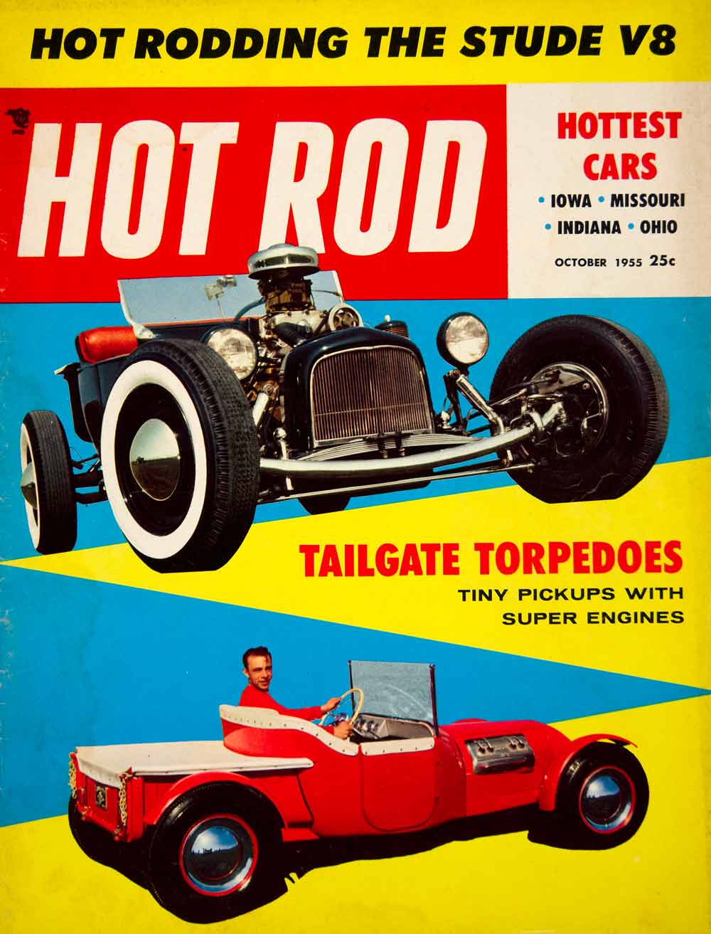 1955 Cover Hot Rod Bob D'Olivo Peter Sukalac Roadster Automobiles Car YHR1