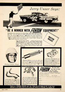 1958 Ad Jerry Unser Fenton 3401 East Pico Chrome Muffle Exhaust Chuck Daigh YHR1