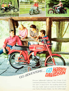 1967 Ad Harley-Davidson Motorcycle Bike Sprint 250 Electra-Glide Sportster YHR3