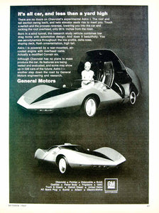 1967 Ad General Motors Chevrolet Astro I Car Experimental Futuristic Auto YHR3