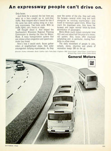 1968 Ad General Motors Metro Mode Expressway Highway Commuter Bus Lanes GM YHR3