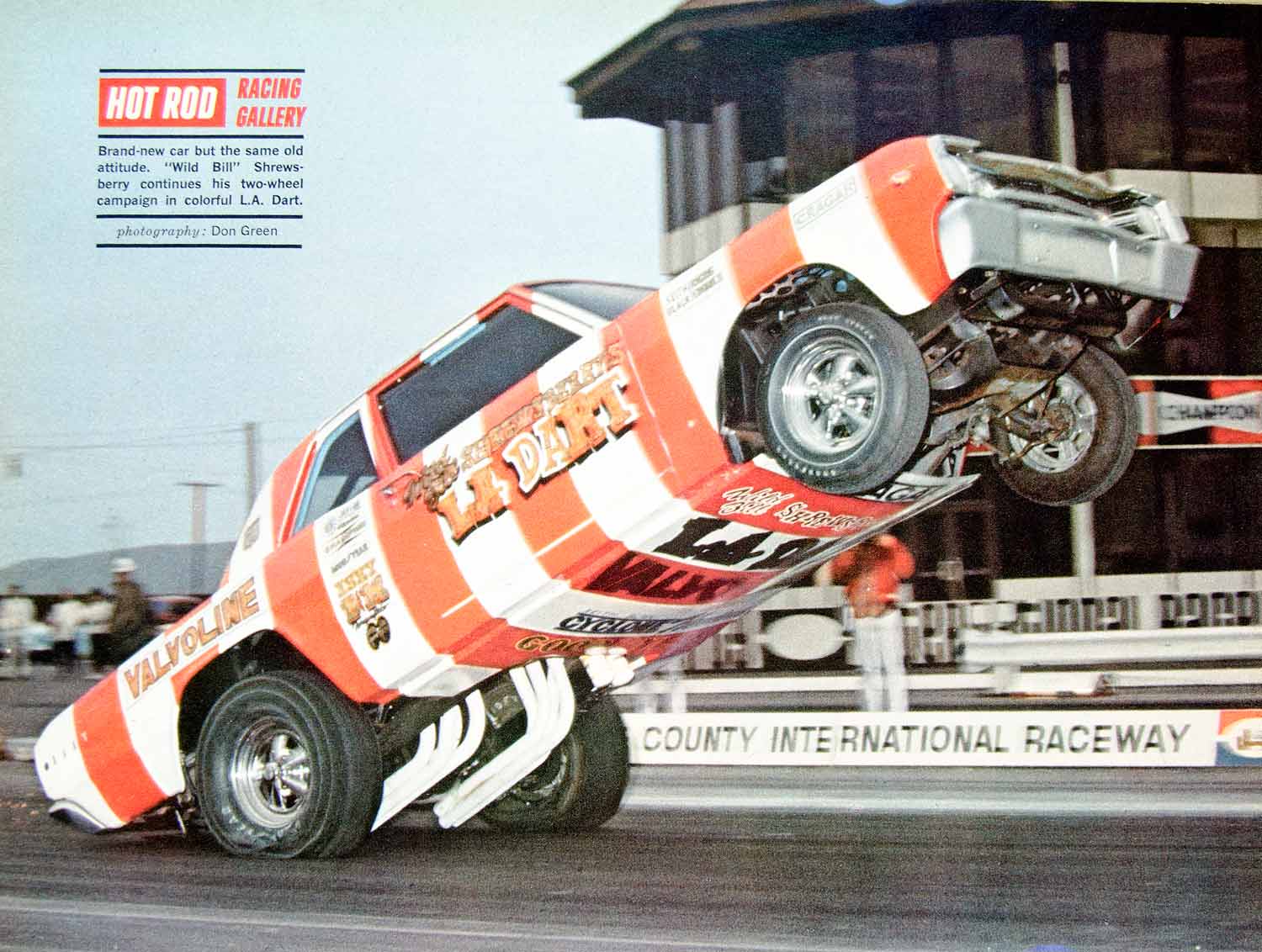 1968 Color Print Wild Bill Shrewsberry L.A. Dart Car Exhibition Drag Racing YHR3