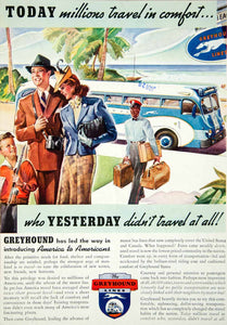 1939 Ad Greyhound Line Coach Bus Porter Family Transportation Tourism YHT1