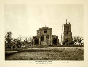 1928 Rotogravure Abbey Church Elstow Hillersdon Manor Historical Landmark YJB1
