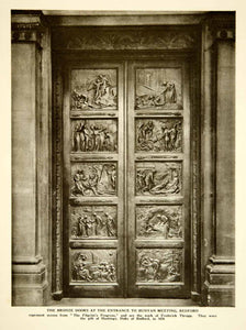 1928 Rotogravure Bronze Doors Bunyan Frederick Thrupp Pilgrim's Progress YJB1