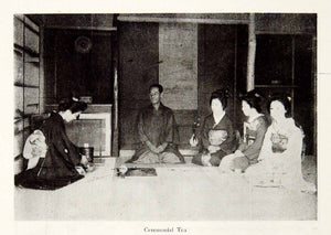 1921 Print Japanese Tea Ceremony Formal Indoor Traditional Hostess Guest YJM1