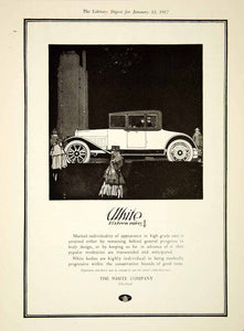 1917 Ad Car Vehicle Sixteen Valve White Company Cleveland Ohio Women Men YLD1