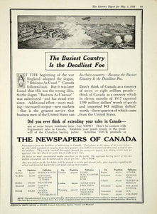 1918 Ad Smith Denne Moore Advertising Agency Newspapers WWI Canada Industry YLD1