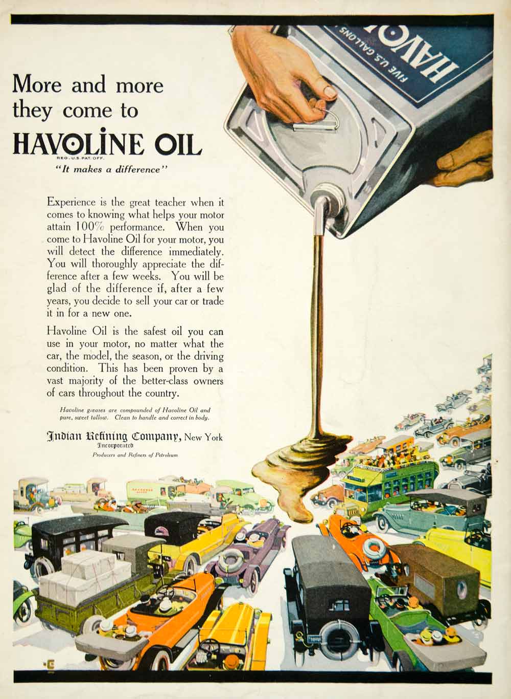 1918 Ad Havoline Oil Indian Refining Company New York Petroleum Refiners YLD1