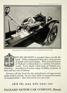 1918 Ad Twin Six Power Packard Motor Car Company Detroit Michigan Vehicle YLD1