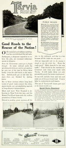 1918 Ad Tarvia B Highway Treatment Barrett Company Pennsylvania Ohio YLD1
