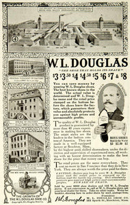 1918 Ad W.L. Douglas Shoe Company Boys Men Women Footwear Brockton YLD1