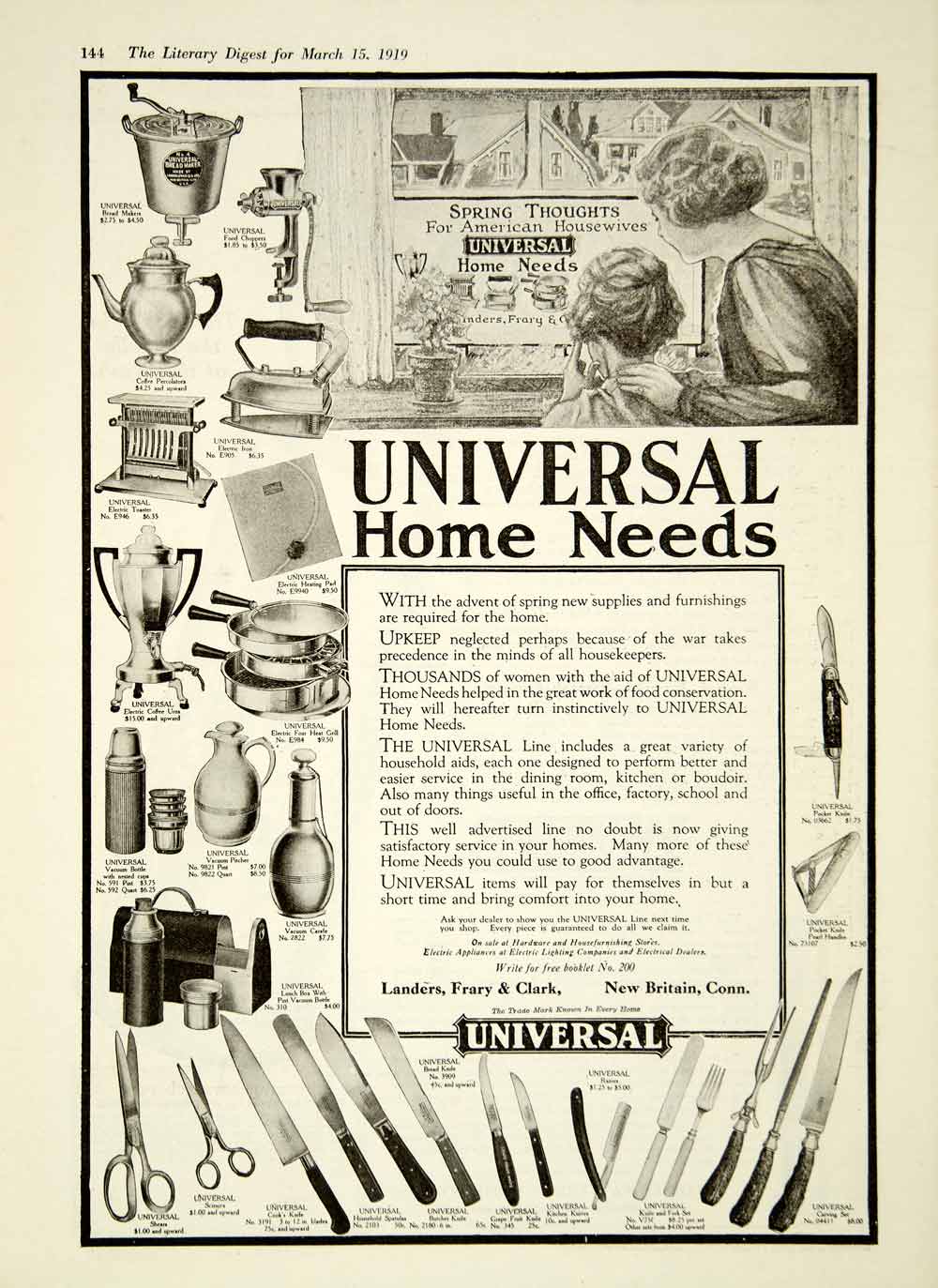 Vintage Universal LANDERS FRARY & CLARK Electric Coffee Percolator
