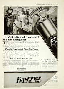 1919 Ad Fyr Fyter Fire Extinguisher Dayton OH Safety Equipment Child Boy YLD2