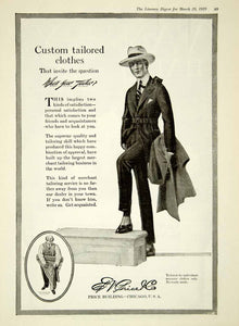 1919 Ad Ed V Price Chicago IL Custom Tailored Mens Clothing Suit Fashion YLD2