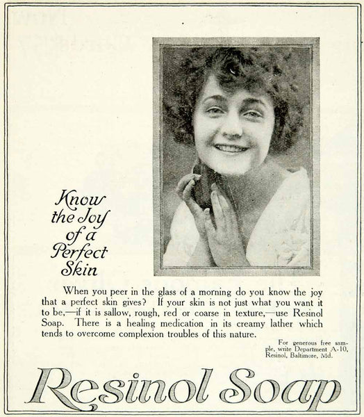 1919 Ad Resinol Soap Women Make Him Proud of Your Complexion Face Drug –  Period Paper Historic Art LLC
