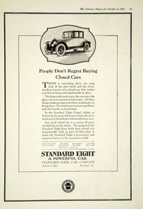 1921 Ad Standard Eight Car Automobile Steel Pittsburgh Vehicle Motor YLD3