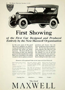 1921 Ad Good Maxwell Automobile Car Drive Transportation Vehicle Classic YLD3