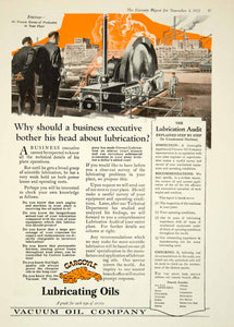 1922 Ad Gargoyle Lubricating Oil Vacuum Company Manufacturing Industrial YLD3