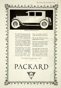 1923 Ad Packard Automobile Car Drive Transportation Decorative Border Coupe YLD3