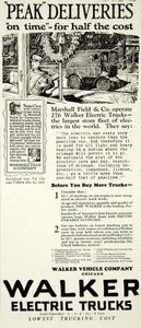 1923 Ad Walker Electric Truck Company Delivery Snow Winter Drive Vehicle YLD3