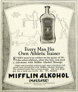 1923 Ad Mifflin Alkohol Alcohol Chemical Corporation Philadelphia Athletic YLD3