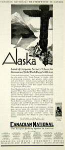 1929 Ad Alaska Travel Tourism Canadian National Railway Cruise Ship Totem YLD4