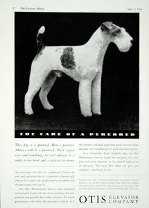 1934 Ad Otis Elevator Company Electric Machinery Purebred Airedale Terrier YLD5