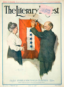 1918 Cover Service Star Flag Literary Digest Military War Patriotism Alfred YLD6