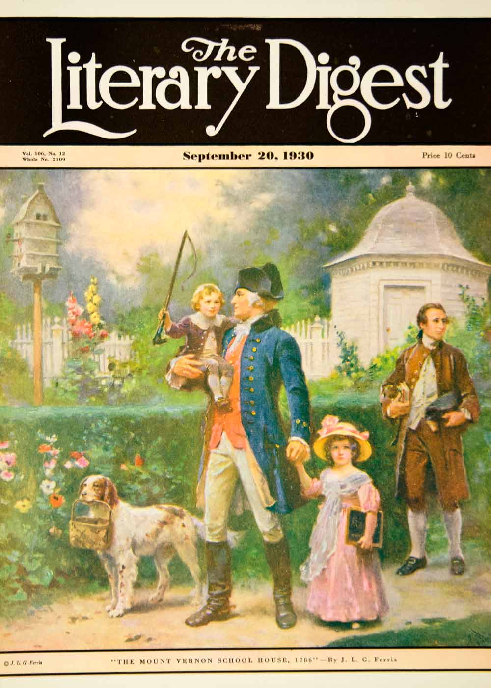 1930 Cover Literary Digest Washington Mount Vernon School House Ferris YLD6