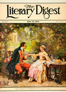 1931 Cover Literary Digest George Washington J L Ferris Courtship Romance YLD6