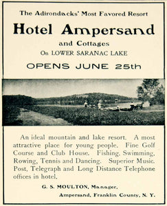 1904 Ad Hotel Ampersand Resort Saranac Lake NY Travel Tourism Lodging Motel YLF1