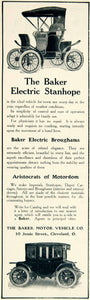 1906 Ad Baker Electric Stanhope Brougham Automobile Brass Era Car Motor YLF1