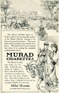 1906 Ad S Anargyros Murad Cigarettes Smoking Tobacco McGowns Pass Tavern YLF1
