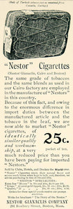 1906 Ad Nestor Gianaclis Cigarettes Smoking Tobacco 291 Roxbury St Boston YLF1