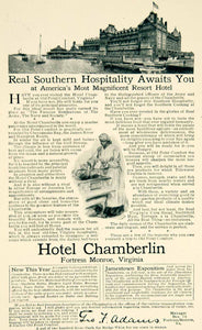 1906 Ad Hotel Chamberlain Fortress Monroe VA Resort Travel Tourism Lodging YLF1