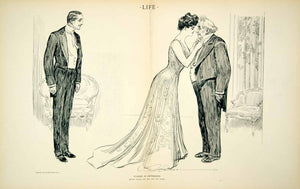 1901 Print Charles Dana Gibson Girl Art Victorian Fashion Formal Attire YLF1