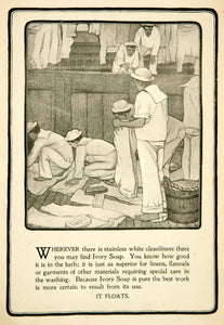 1903 Ad Procter & Gamble Ivory Soap Health Beauty Laundry Sailors Navy YLF3