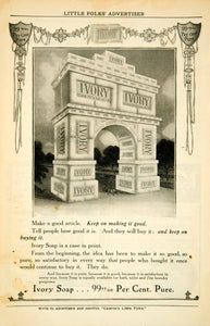 1908 Ad Procter & Gamble Ivory Soap Arc de Triomphe Paris France Health YLF3