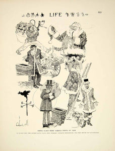1909 Print Orson B Lowell Art Santa Claus Christmas Holiday Edwardian Era YLF4