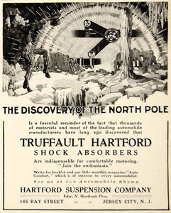 1909 Ad Truffault Hartford Shock Absorbers Car Auto Uncle Sam North Pole YLF4
