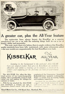 1915 Ad Kissel Kar Automobile All-Year Touring Car WW1 Era Transportation YLF5