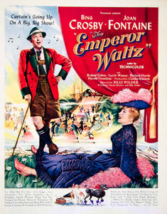1948 Ad Emperor Waltz Movie Film Bing Crosby Joan Fontaine Paramount Music YLK1