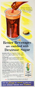 1942 Ad Corn Dextrose Sugar Soft Drink Soda Pop Beverage Diet Humorous Food YLK1